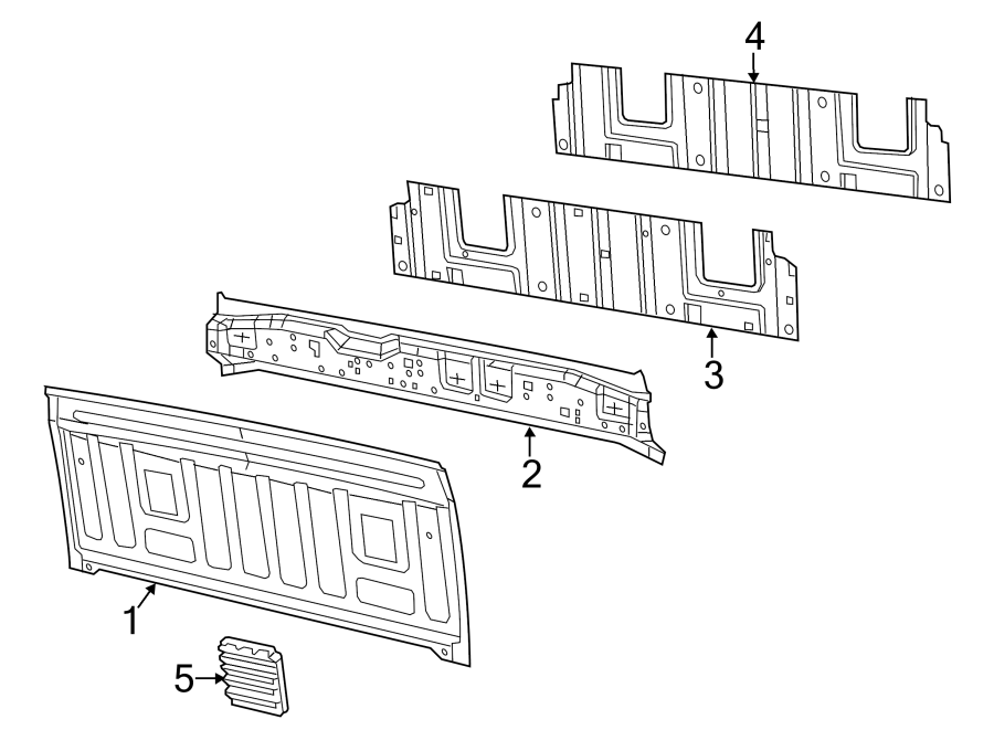 Diagram BACK PANEL. for your 2018 Ram 2500   