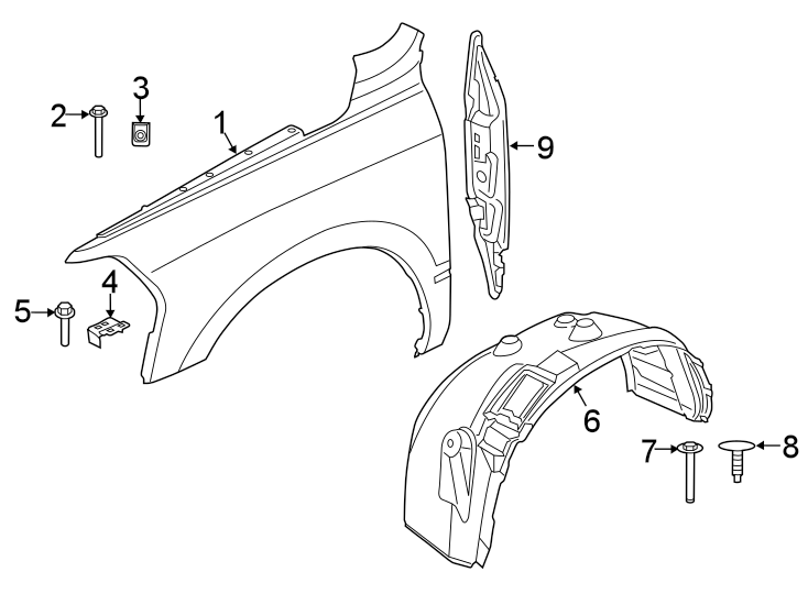 Diagram FENDER & COMPONENTS. for your 2011 Chrysler 200   