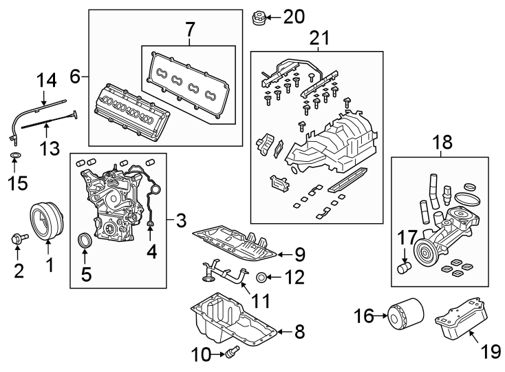 Diagram ENGINE PARTS. for your Ram 2500  