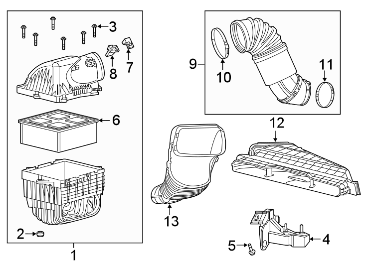 Diagram AIR INTAKE. for your 2011 Chrysler 200   