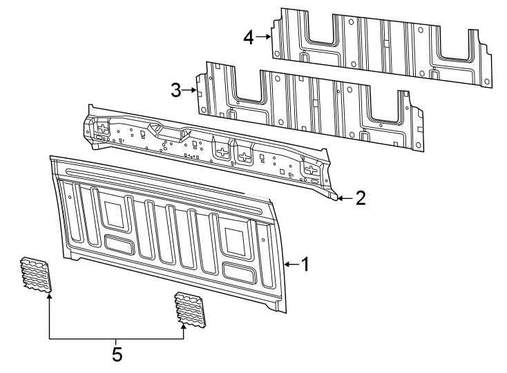 Diagram BACK PANEL. for your 2020 Ram 2500   