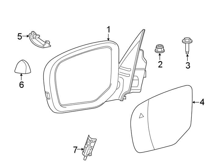 Diagram FRONT DOOR. OUTSIDE MIRRORS. for your Ram 2500  