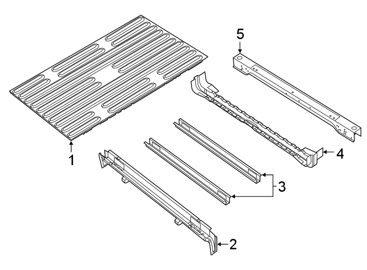 Diagram PICK UP BOX. FLOOR. for your Ram 2500  