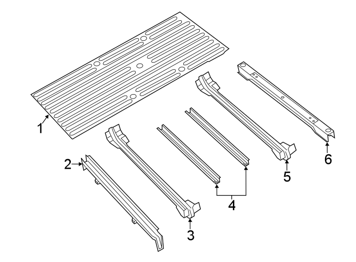 Diagram PICK UP BOX. FLOOR. for your Ram 2500  