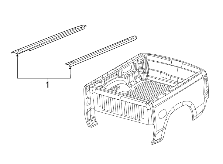 PICK UP BOX. BOX RAILS. Diagram