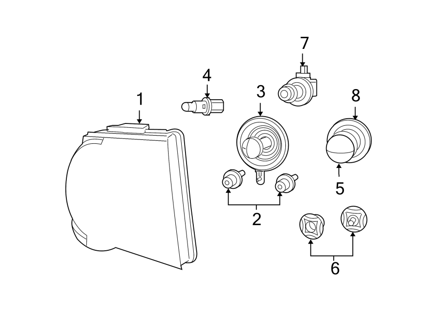 5FRONT LAMPS. HEADLAMP COMPONENTS.https://images.simplepart.com/images/parts/motor/fullsize/TJ07015.png