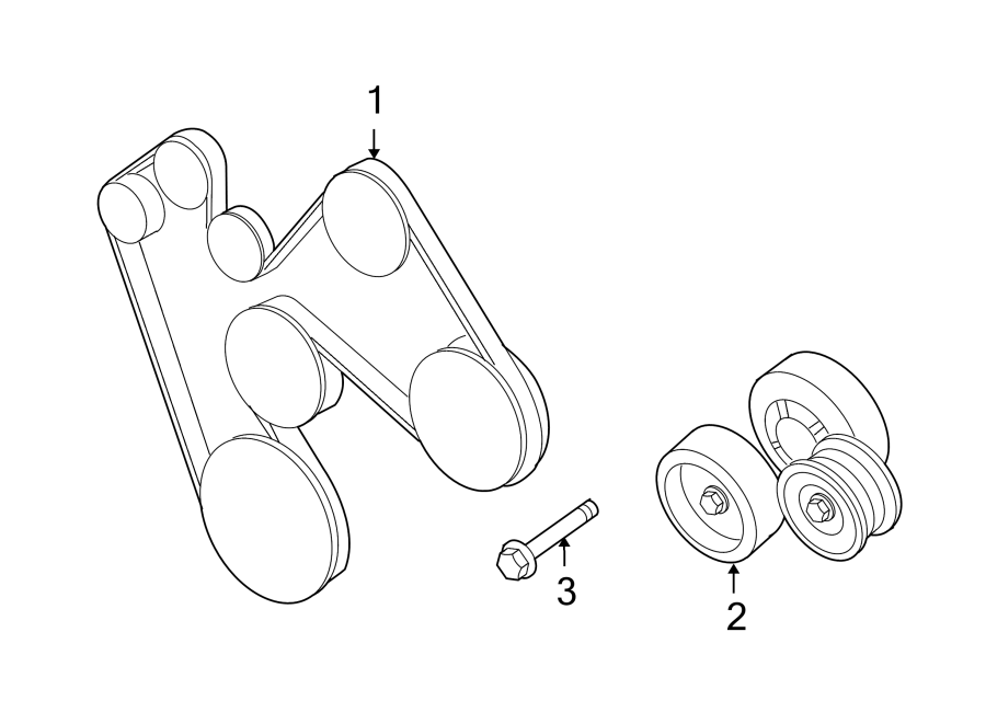 Diagram BELTS & PULLEYS. for your 1995 Jeep Wrangler   