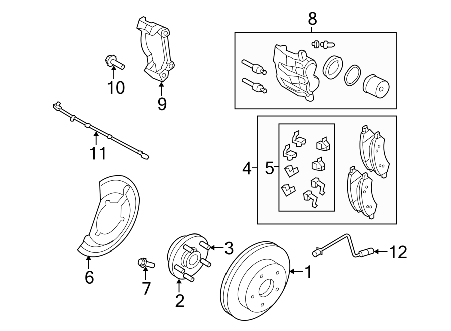 FRONT SUSPENSION. BRAKE COMPONENTS.