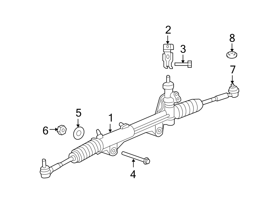 Diagram STEERING GEAR & LINKAGE. for your 2024 Ram ProMaster 1500   