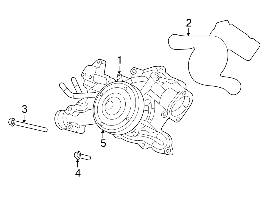 Diagram WATER PUMP. for your 2018 Jeep Grand Cherokee 6.4L HEMI V8 A/T AWD SRT Sport Utility 