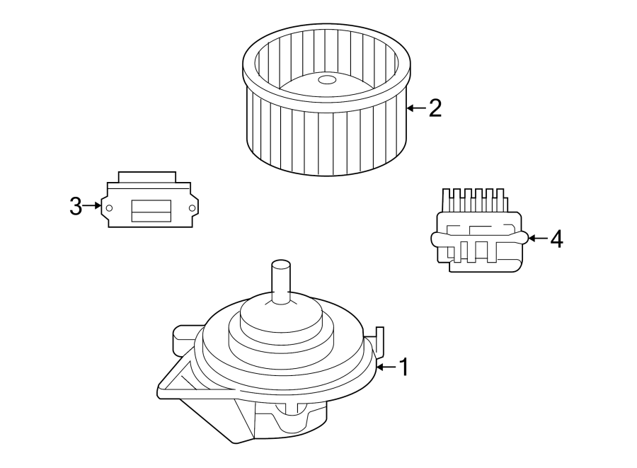 Diagram AIR CONDITIONER & HEATER. BLOWER MOTOR & FAN. for your 2021 Dodge Charger   