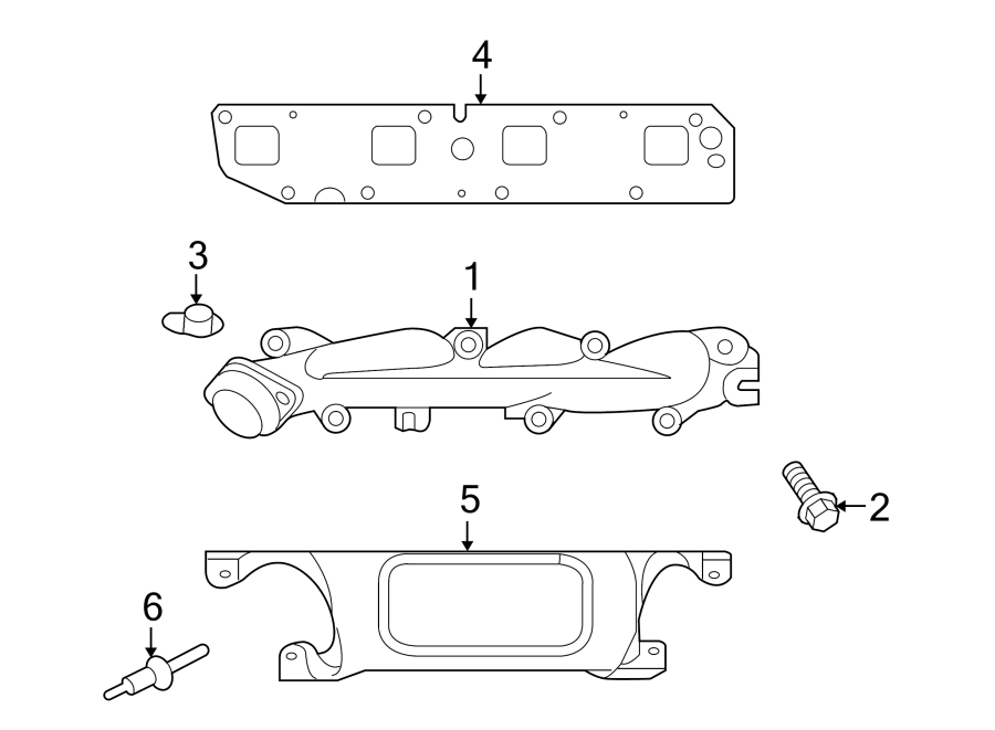 Diagram EXHAUST SYSTEM. EXHAUST MANIFOLD. for your 1993 Jeep Grand Cherokee   