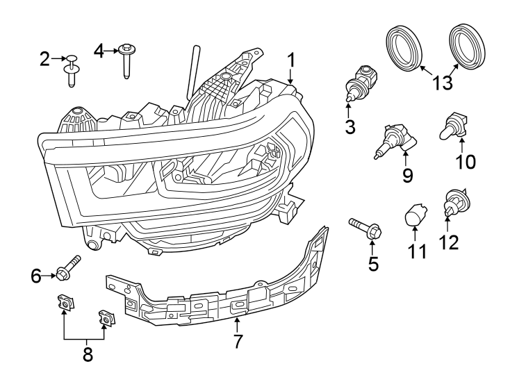 11FRONT LAMPS. HEADLAMP COMPONENTS.https://images.simplepart.com/images/parts/motor/fullsize/TJ19020.png