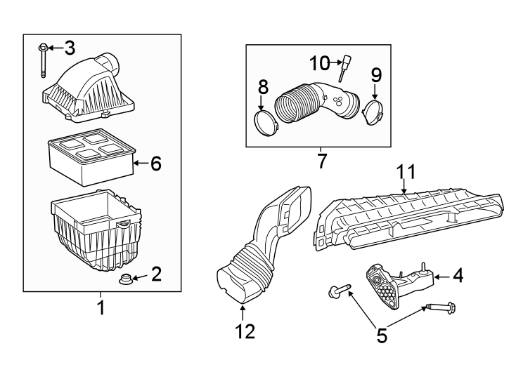 Diagram AIR INTAKE. for your 2011 Chrysler 200   