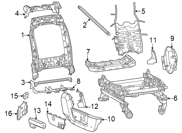 9Seats & tracks. Passenger seat components.https://images.simplepart.com/images/parts/motor/fullsize/TJ19774.png