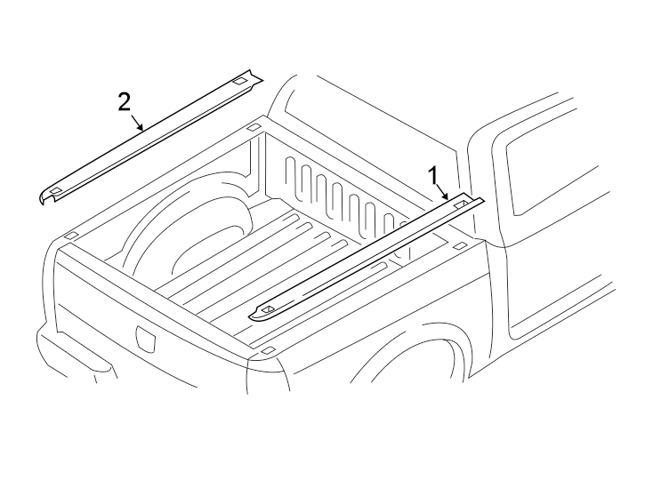 PICK UP BOX. BOX RAILS. Diagram