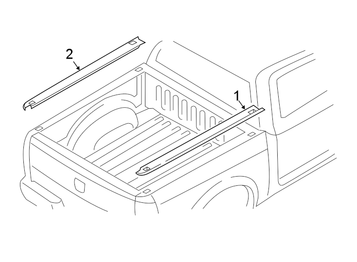 PICK UP BOX. BOX RAILS. Diagram