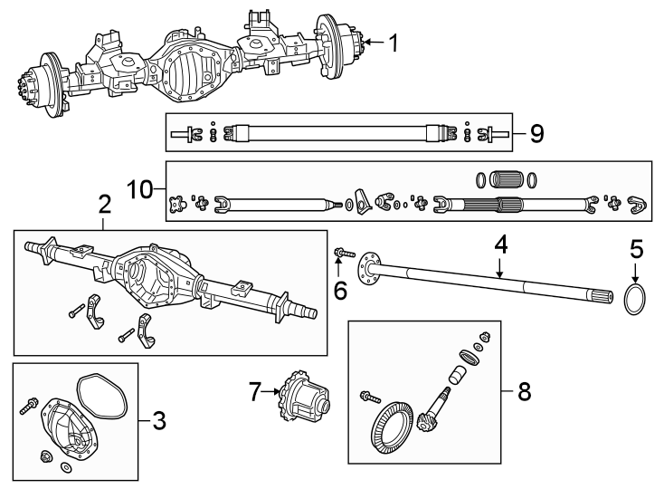 REAR SUSPENSION. AXLE & DIFFERENTIAL.