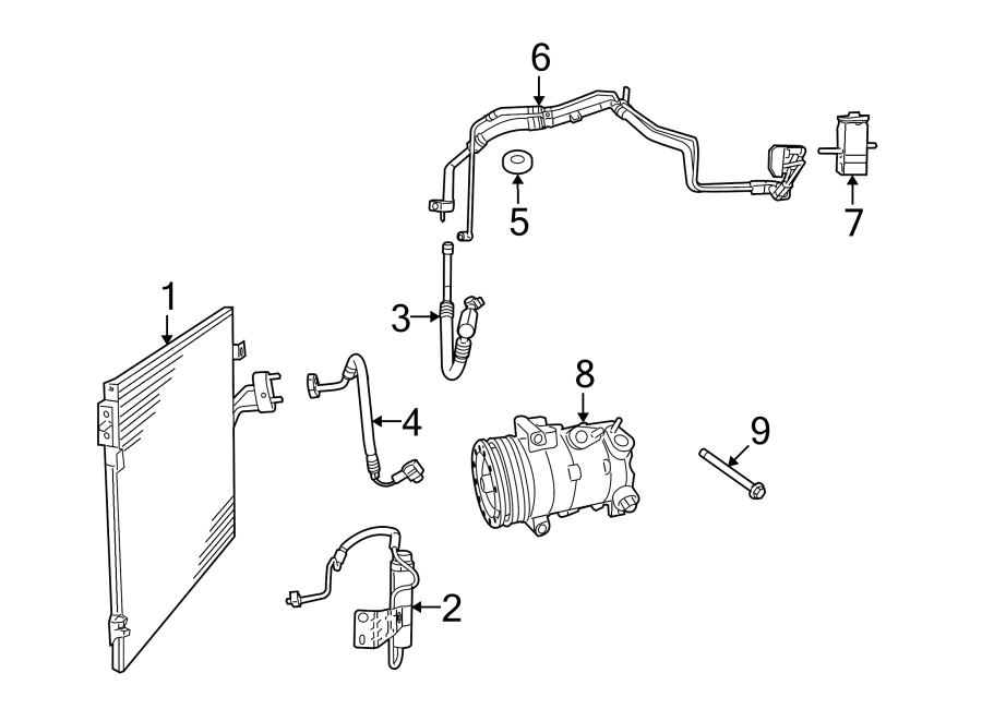 9AIR CONDITIONER & HEATER. COMPRESSOR & LINES. CONDENSER.https://images.simplepart.com/images/parts/motor/fullsize/TK09090.png