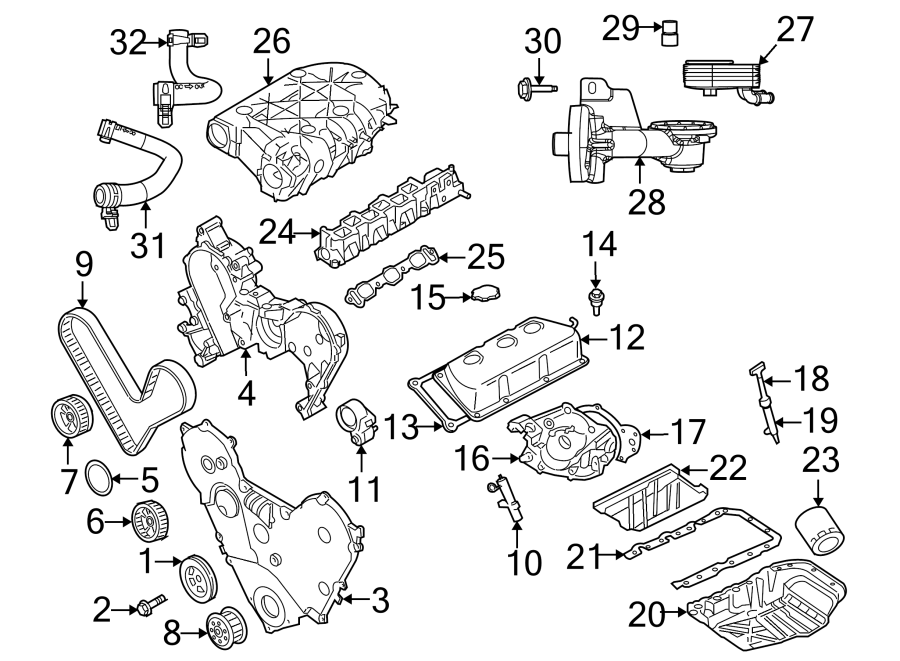 Diagram ENGINE / TRANSAXLE. ENGINE PARTS. for your Dodge Journey  