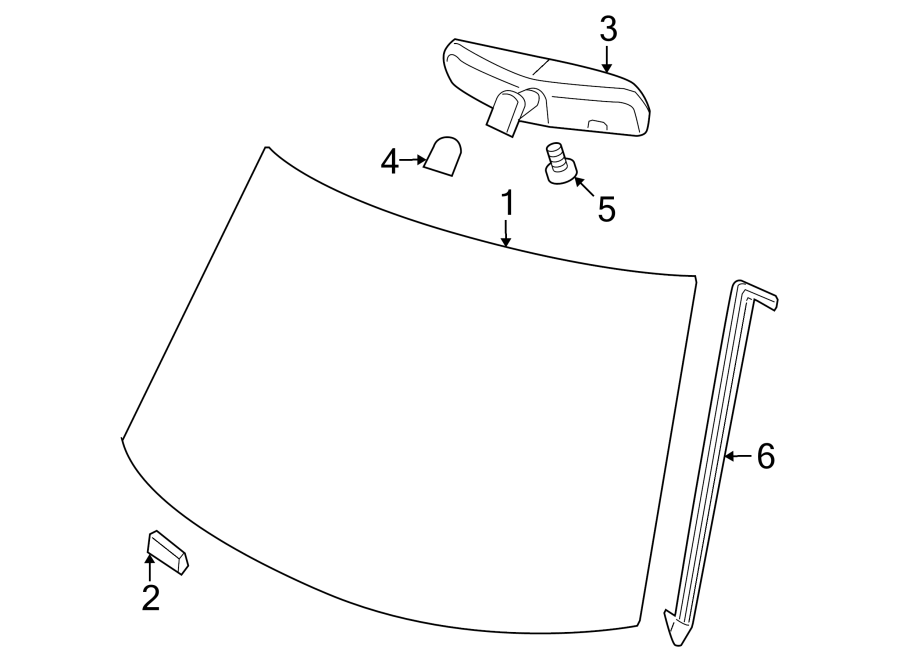 3WINDSHIELD. GLASS. REVEAL MOLDINGS.https://images.simplepart.com/images/parts/motor/fullsize/TK09380.png