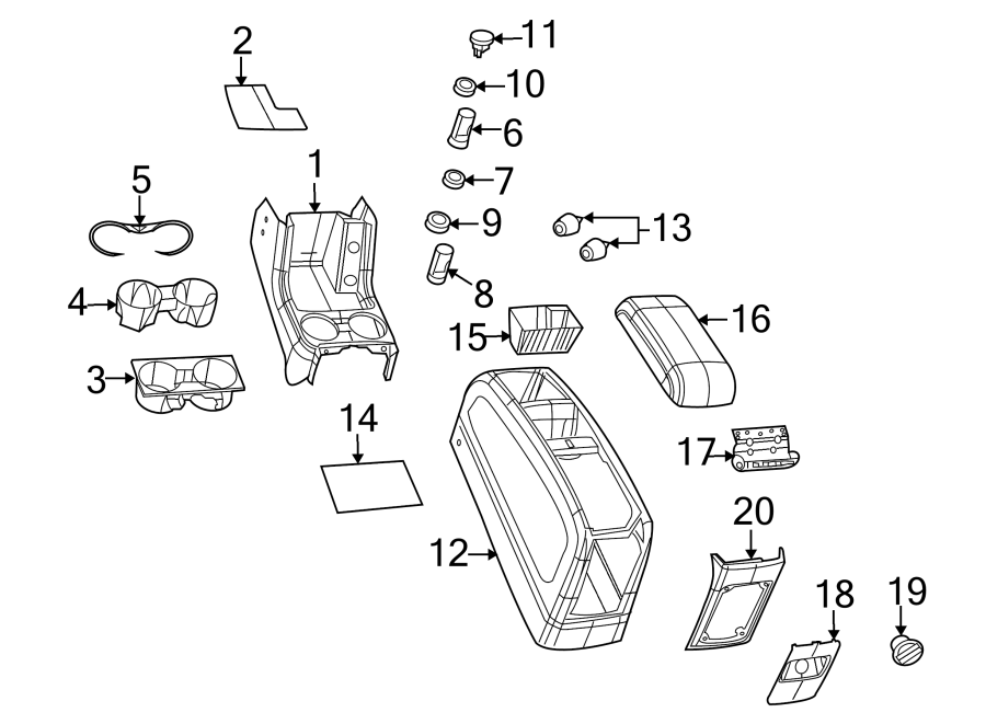 Diagram CONSOLE. for your Chrysler 300M  