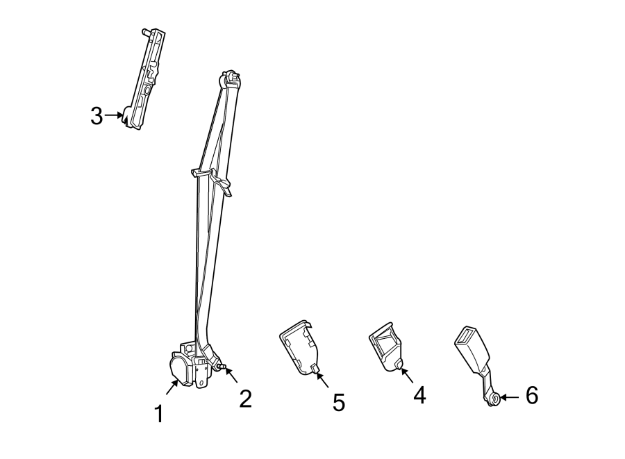 Diagram RESTRAINT SYSTEMS. FRONT SEAT BELTS. for your Eagle