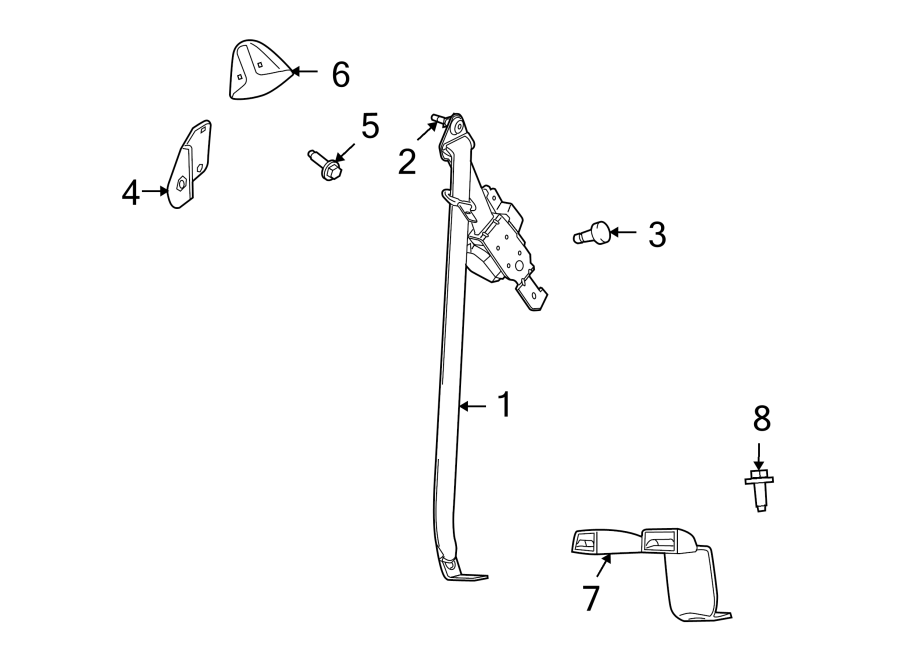 6Restraint systems. Antenna. Third row seat belts.https://images.simplepart.com/images/parts/motor/fullsize/TK09450.png