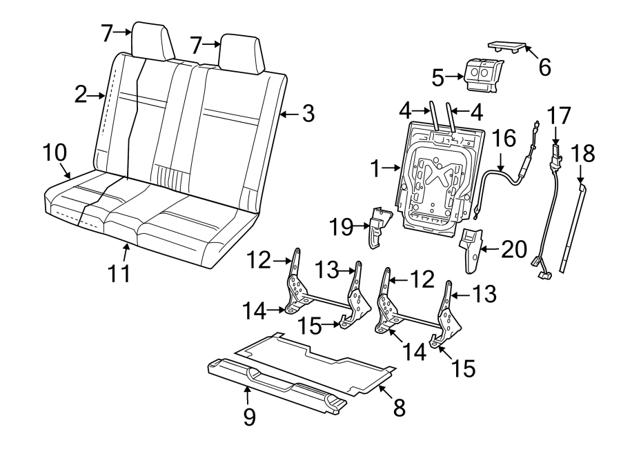 20SEATS & TRACKS. REAR SEAT COMPONENTS.https://images.simplepart.com/images/parts/motor/fullsize/TK09505.png