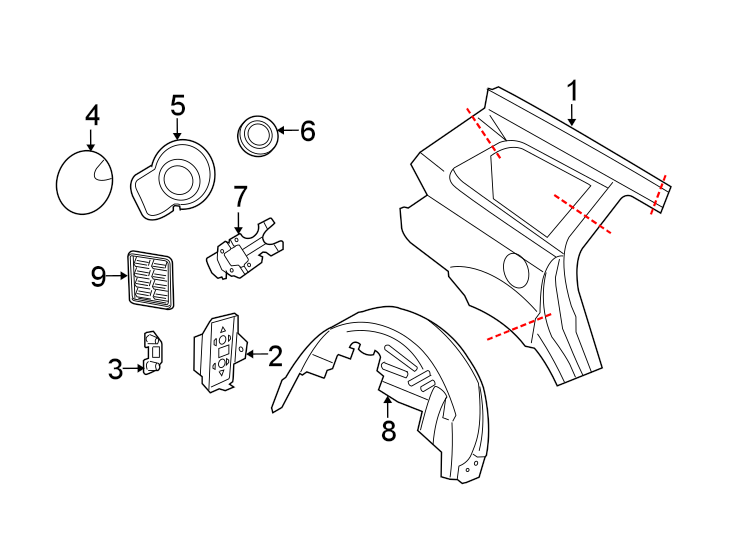 8QUARTER PANEL & COMPONENTS.https://images.simplepart.com/images/parts/motor/fullsize/TK09655.png