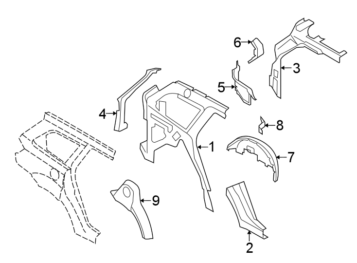 7QUARTER PANEL. INNER STRUCTURE.https://images.simplepart.com/images/parts/motor/fullsize/TK09665.png