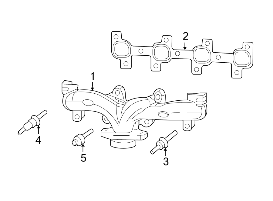 Diagram EXHAUST SYSTEM. MANIFOLD. for your 1995 Jeep Grand Cherokee   