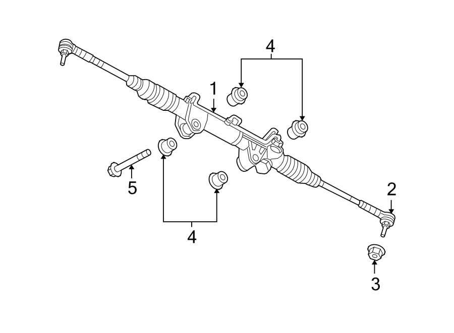 Diagram STEERING GEAR & LINKAGE. for your 2024 Ram ProMaster 1500   