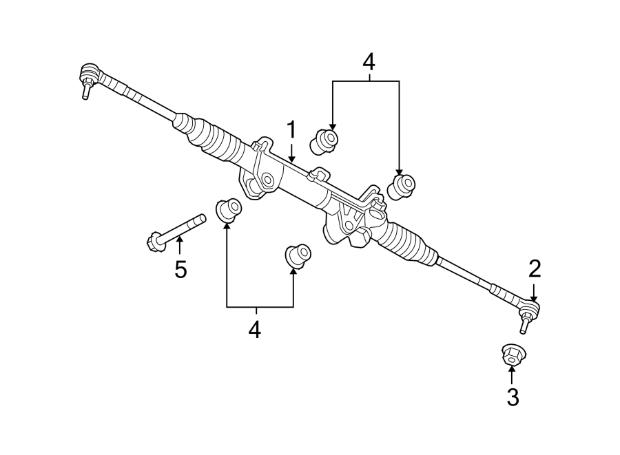 Diagram STEERING GEAR & LINKAGE. for your 2024 Ram ProMaster 1500   