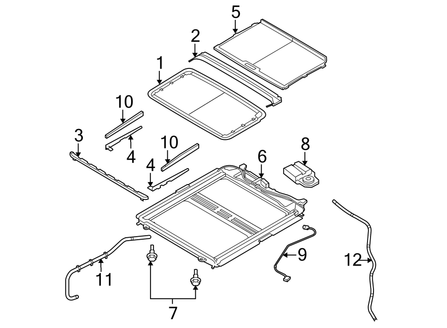 Diagram Sunroof. for your 2002 Chrysler 300M   