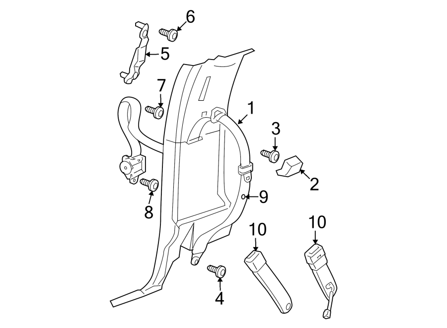 RESTRAINT SYSTEMS. FRONT SEAT BELTS. Diagram