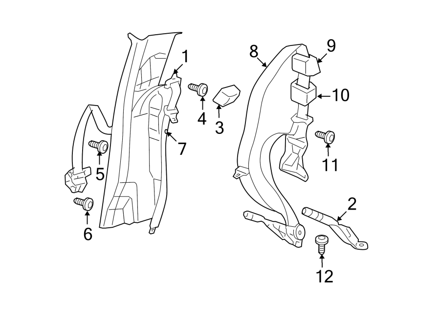 12RESTRAINT SYSTEMS. REAR SEAT BELTS.https://images.simplepart.com/images/parts/motor/fullsize/TM06745.png