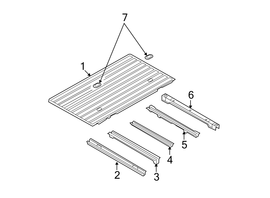 Diagram Pick up box. Floor. for your 2007 Dodge Ram 1500   