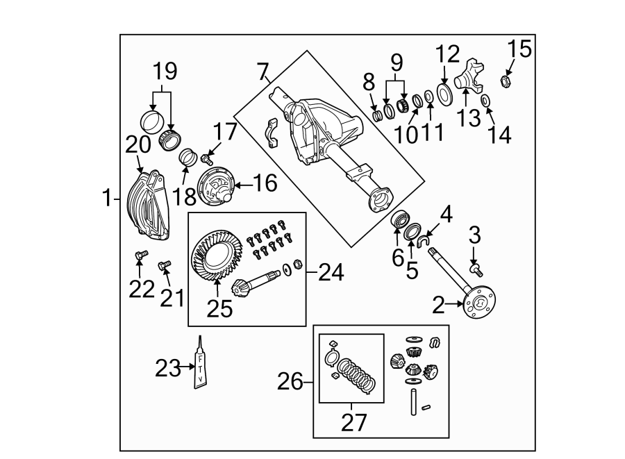 REAR SUSPENSION. AXLE COMPONENTS.