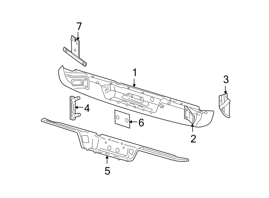 5REAR BUMPER. BUMPER & COMPONENTS.https://images.simplepart.com/images/parts/motor/fullsize/TM06992.png