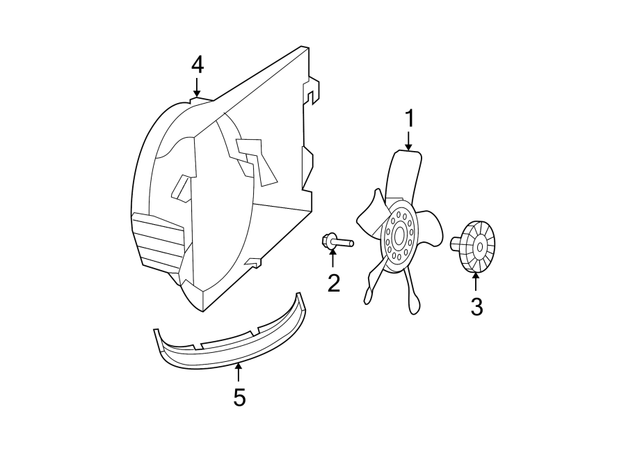 Diagram COOLING FAN. for your 2018 Ram 2500 6.7L 6 cylinder DIESEL M/T RWD Tradesman Crew Cab Pickup Fleetside 