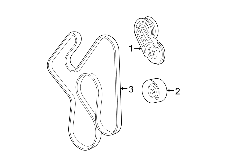 Diagram BELTS & PULLEYS. for your 1994 Jeep Wrangler   