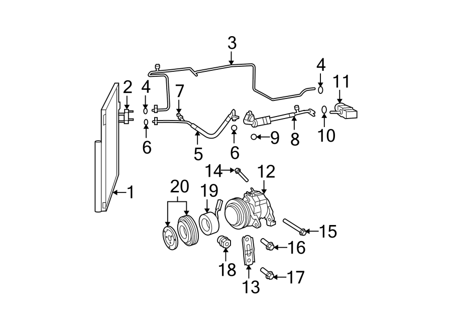 5AIR CONDITIONER & HEATER. COMPRESSOR & LINES. CONDENSER.https://images.simplepart.com/images/parts/motor/fullsize/TM09090.png