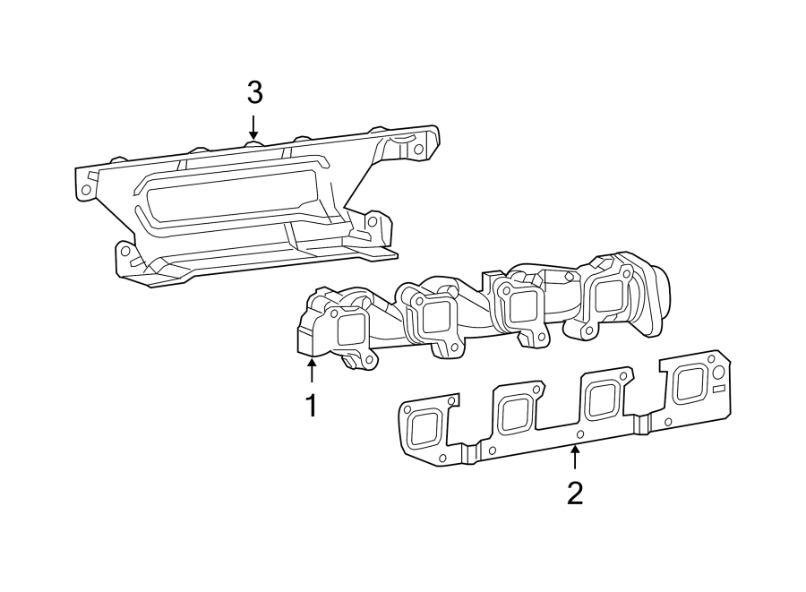 Diagram EXHAUST SYSTEM. MANIFOLD. for your 2000 Jeep Grand Cherokee   