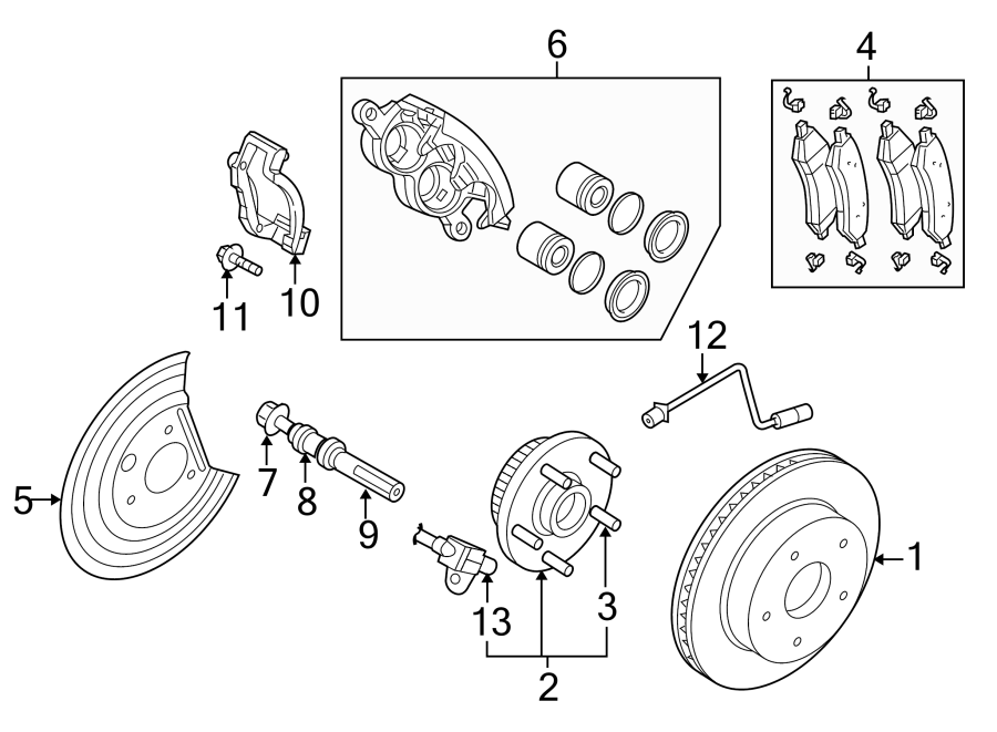 5FRONT SUSPENSION. BRAKE COMPONENTS.https://images.simplepart.com/images/parts/motor/fullsize/TM09370.png