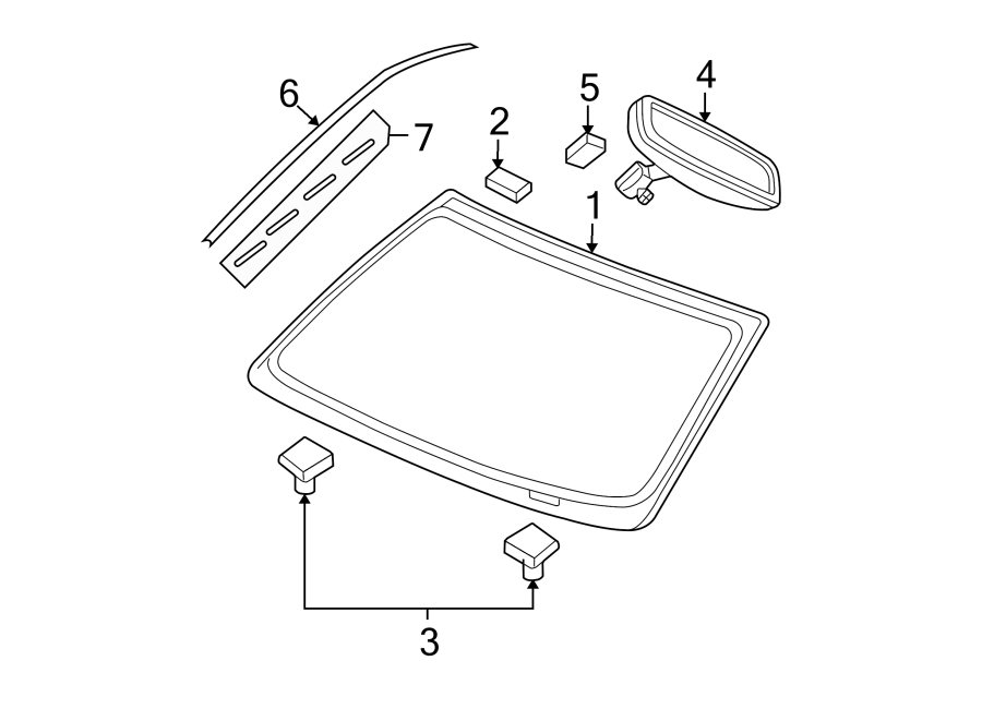 3WINDSHIELD. GLASS. REVEAL MOLDINGS.https://images.simplepart.com/images/parts/motor/fullsize/TM09425.png