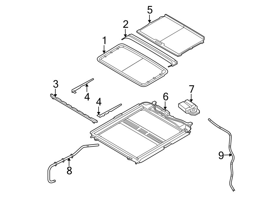 Diagram SUNROOF. for your 2002 Chrysler 300M   