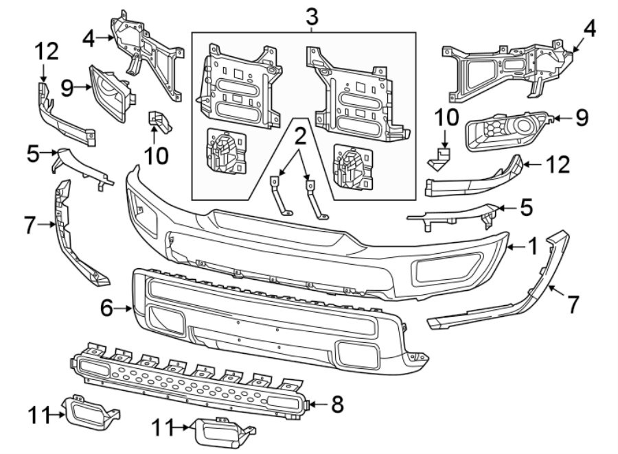 6FRONT BUMPER. BUMPER & COMPONENTS.https://images.simplepart.com/images/parts/motor/fullsize/TM13002.png