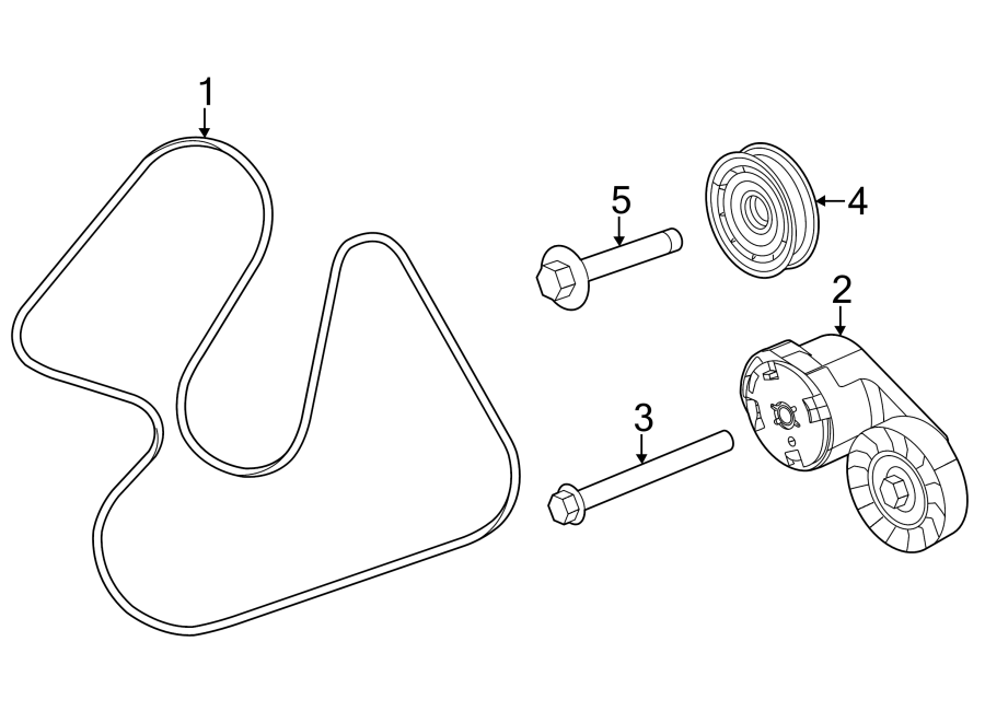 Diagram BELTS & PULLEYS. for your 2016 Jeep Wrangler   