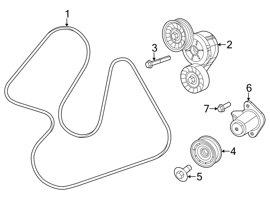 Diagram BELTS & PULLEYS. for your 1999 Jeep Wrangler   